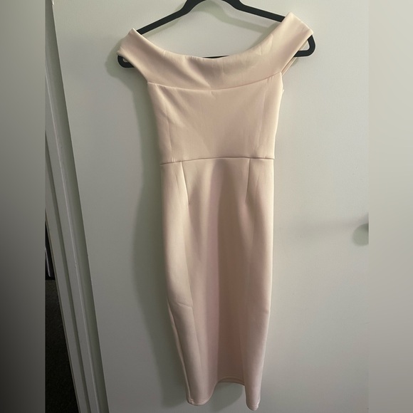ASOS Bodycon Pink Midi Dress Size 2 - Picture 6 of 7